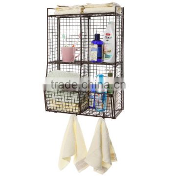 Metal Wire Mesh Storage Basket Shelf Organizer Rack