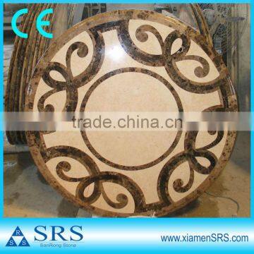 Marble flower pattern medallion floor tiles