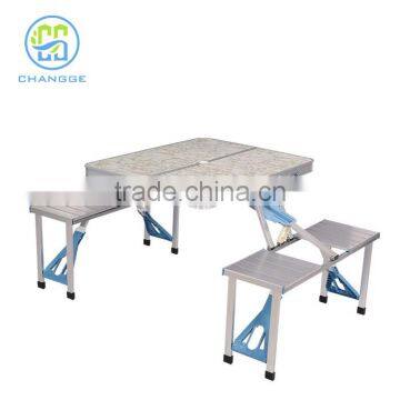 outdoor and garden aluminum folding camping table with chair