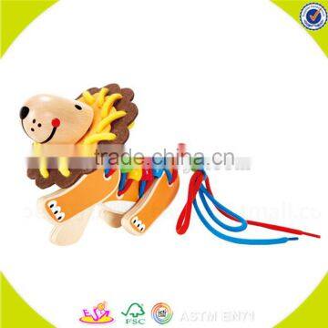 wholesale fashion kids wooden threading toy best sale children wooden threading toy W11E045