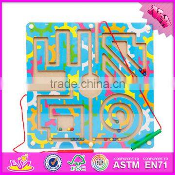 2017 New product kids educational toy wooden magnetic maze puzzles W11H017