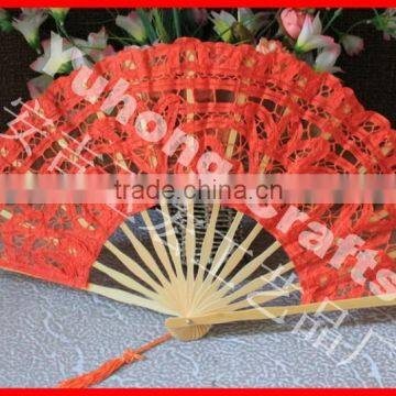 Personalized Bamboo Hand Held Lace Fan photo-3