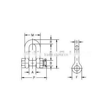 ATLI G2150 1-3/8 US Type Steel Clevis Shackle photo-2