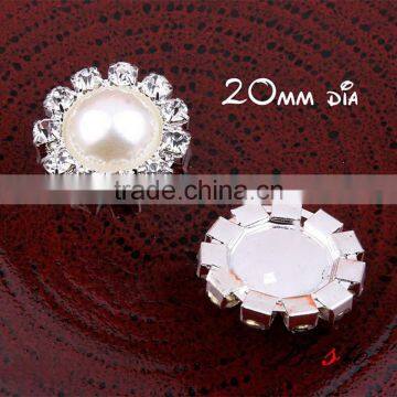20mm Factory Wholesale Alloy Pearl Buckle for Flower photo-3