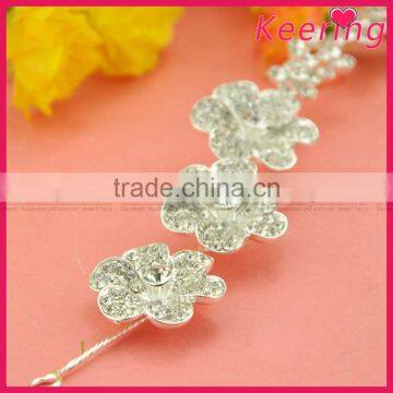 newest cheap white rhinestone metal wedding bridal hair decoration WHD-027