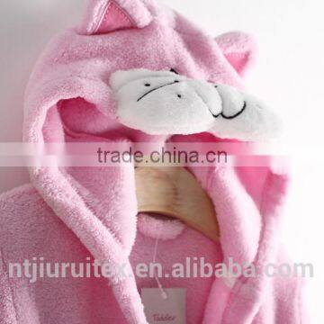 Cartoon Character Hooded Bathrobe ,Baby/Child Hooded Bathrobe, Coral/plush Fleece Bathrobe, photo-4
