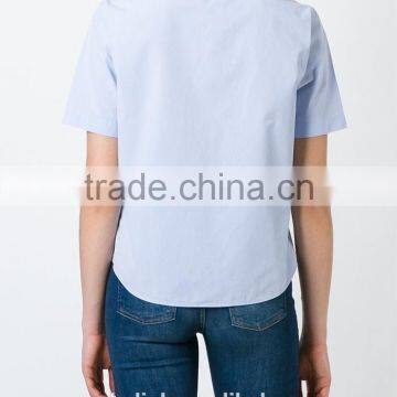 100% Cotton Girls Flower Embroidery Shirt OEM Service photo-3