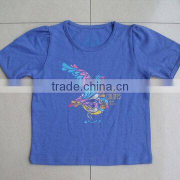 Children Cotton T-shirts , Kids Short Sleeve Water Printed Interlock Jersey Cotton T-shirts photo-3