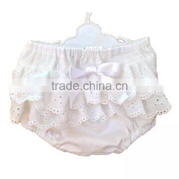 White baby cotton underwear diaper cover baby girl panties with lace