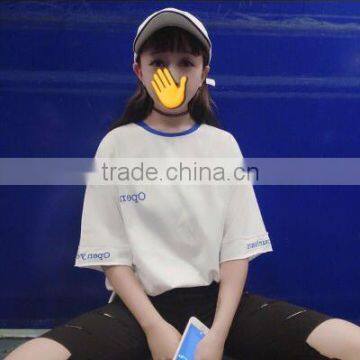 2017 Take the T-shirt Women Loose Simple Pure Color Casual With Short Sleeves photo-3