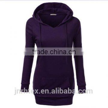 Women Ladies Fitted Hoodies Casual Coat Pullover Outerwear Sweatshirt Extra Long photo-3