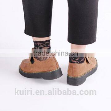 WS-33 Women Lace Ruffle Ankle Sock Soft Comfy Sheer Silk Cotton Elastic Mesh Knit Frill Trim Transparent Women's Socks photo-2