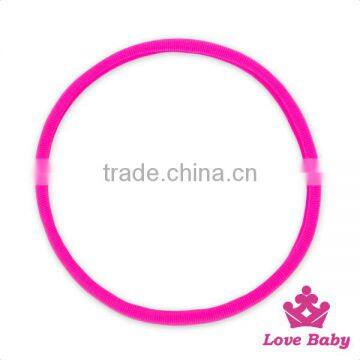 Hot Sale Plain Fluorescence Colored Girl Hair Accessories Fabric Elastic Hair Ties Rope photo-2