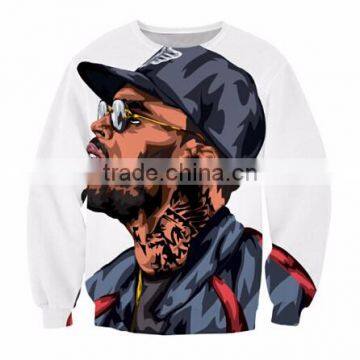 New cartoon 3d Chris Brown character sweatshirt jumper sweatshirt hoodies pullovers outerwear winter sportsuit