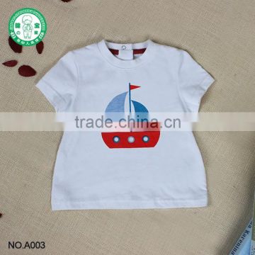 2016 hot sale summer cotton custom printing baby boy t shirt child clothes