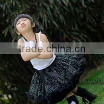 Xmas Charming Girl Fluffy Pettiskirt Fashion Sweet Chevron Girls Pettiskirt Wholesale photo-3