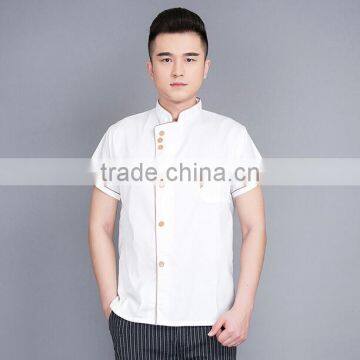 Good Quality Guangzhou Manufacturer Cheap Short White French Chef Uniform Sets Wholesale photo-2