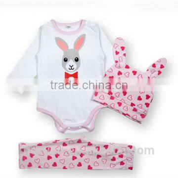 Anti-shrink Promotion Peruvian Animal Printed Wholesale Price Baby Boy Baby Long-sleeve Romper Set photo-2
