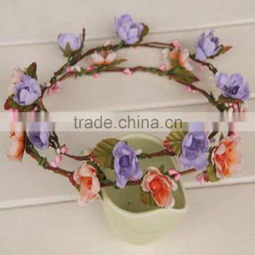 Hunter Multi Flower Bridal Headpiece Floral Halo Floral Head Wreath photo-4