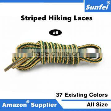 Round 4mm Rope Stripe Shoelace Sneaker Hiking Walking Cambat Boot Shoelace in Different Length - Boot Lace Long Lasting Shoelace