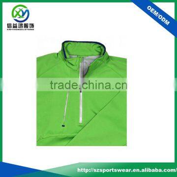 High Quality Shiny 92%polyester 8%spandex Green Color Mens Golf Sweatshirts photo-4