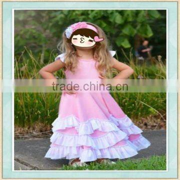 Children Girl 7th Birthday Party Light Blue Formal Ruffle Used Clothes in Bales Price Ball Gown 3 Year Old Girl Wearing photo-2