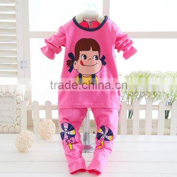 Wholesales Spring Autumn Cotton Printing Baby Clothes Set Wear photo-4