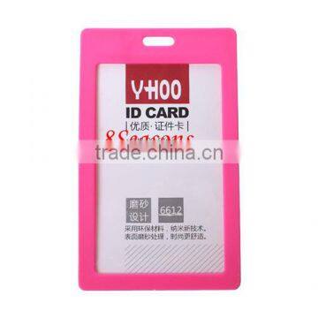 Fuchsia Vertical Polyvinylchlorid ID Cards Badges Holders 10.9cm x6.7cm