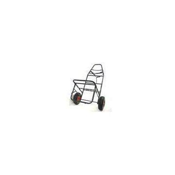 High quality shatterproof double wheels / single wheel folding Fishing Tackle hand trolley