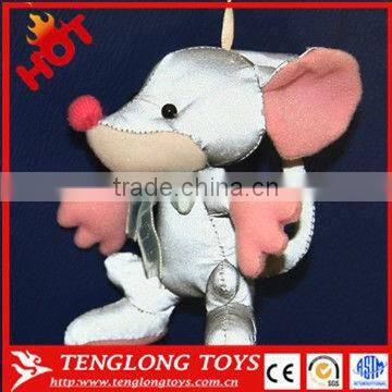 New type of fabric fashion reflect light plush keychain