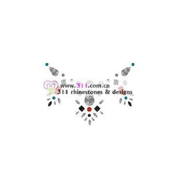 311 Iron on Acrylic Stone Hot-fix Heat Transfer Rhinestone Motif Design 2