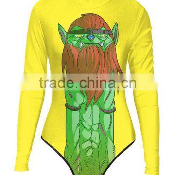 2017 Long Sleeve Printed One Piece Swimsuit for Women photo-2