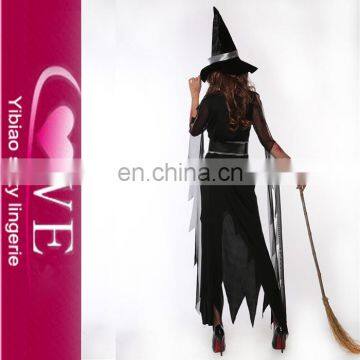 Cheap Price Spell Caster Dark Long Dress Sexy Black Witch Costume photo-2