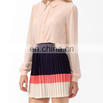 CHEFON Long sleeve rhinestoned collar models ladies suit sets skirt and blouse for lady