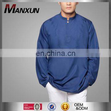 2017 men fahion muslim tops alibaba custom blue men shirt