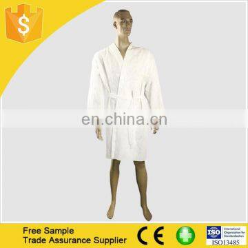 non woven disposable pp fabric massage robe for SPA single use