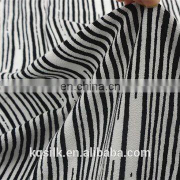 Comfortable Soft Stripe T-shirt Zebra Printed 100% Crepe Viscose Fabric for Shirts and Blouses photo-3