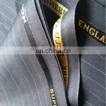 softextile men suit fabric Fancy design&quality TR suiting fabric with English Woven Selvage