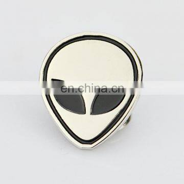 Wholesale custom die struck metal pin badge making blinking skull lapel pin