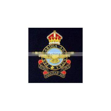 Gold Bullion Hand Embroidered Badge, Patch, Crest, Emblem photo-3