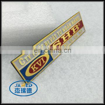 custom shape 3d printed metal aluminum nameplate label badge