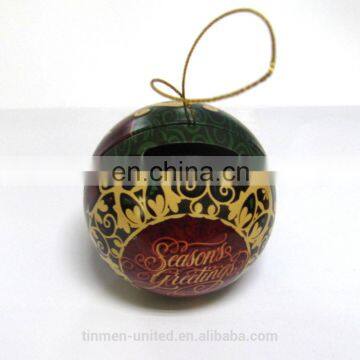 Ball shape wedding candy packing tin