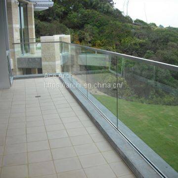 Aluminum Deck Railing / Glass Balustrade / U Channel Glass Railing for Balcony photo-3