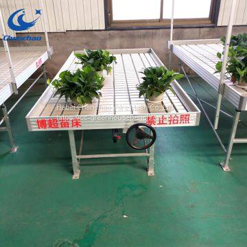 Hot Sale Ebb and Flow Metal Rolling Bench Used in Greenhouse