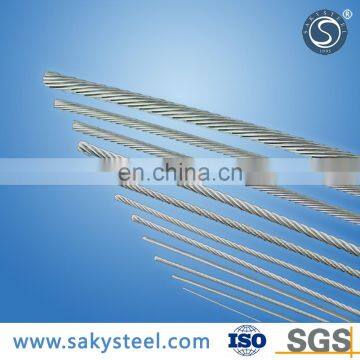 316 0.01-25mm diameter inox wire rope + core construction