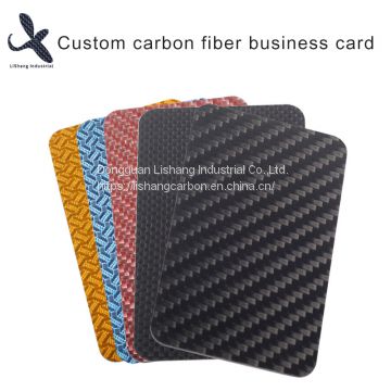 Custom Carbon Fiber Business Card Glossy Matte Black Carbon Fiber Card with Printing