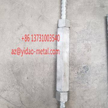 Formwork tie rod coupling nut with 15mm tie bar