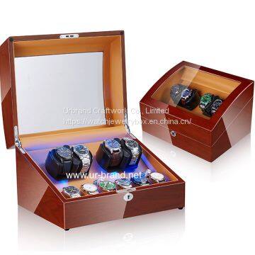 Wooden Watch Winder Safe Box, Rotations Watch Winder Watch Box