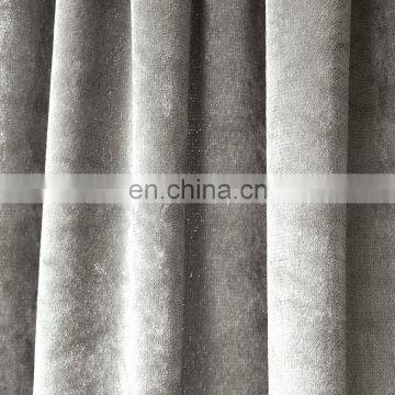 Luxury Rod Pocket Blackout Curshed Velvet Curtain Material photo-5