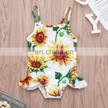 Baby Swimwear Girl Sunflower one piece swimsuit Summer Swimwear & beachwear for 0-3T